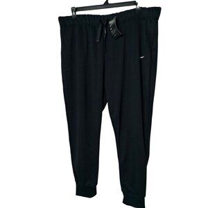 Nike Womens 2XL Joggers Black Dri-Fit Soft Stretch Athletic Training Pockets NEW